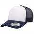 House of Uniforms The Flexfit YP Foam Front Trucker Cap Flexfit Navy/White