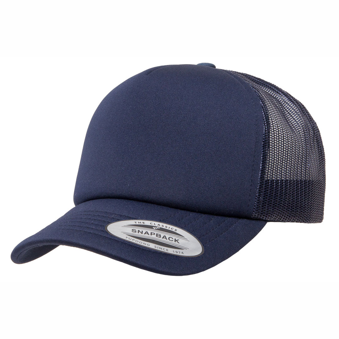 House of Uniforms The Flexfit YP Foam Front Trucker Cap Flexfit Navy