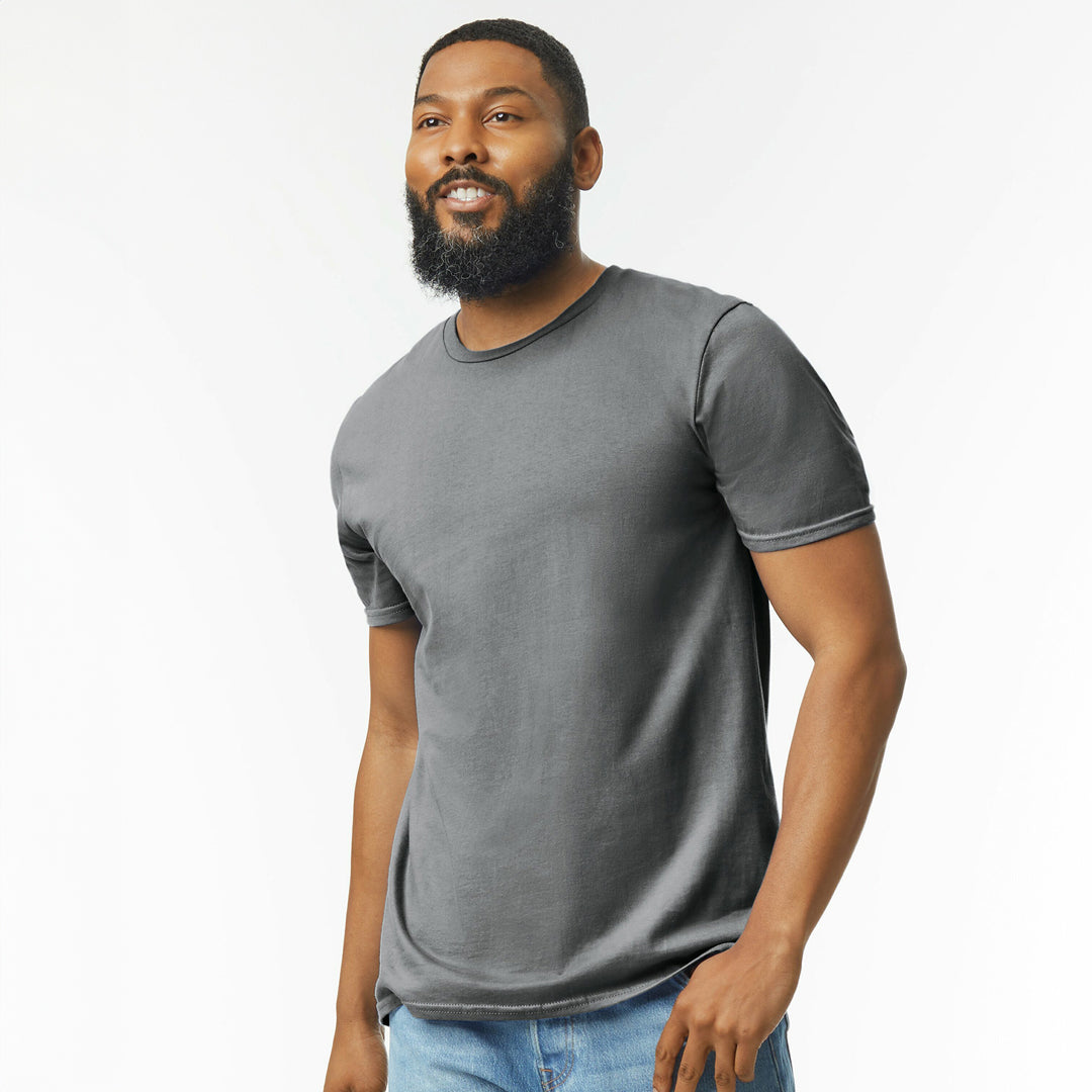 House of Uniforms The Softstyle Crew Neck Tee | Adults Gildan Charcoal