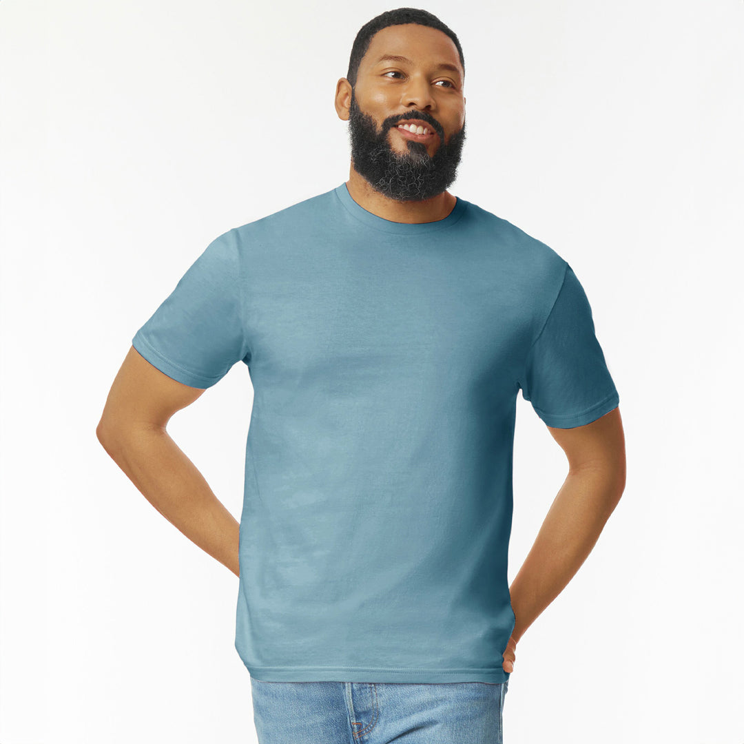 House of Uniforms The Softstyle Crew Neck Tee | Adults Gildan Indigo Blue
