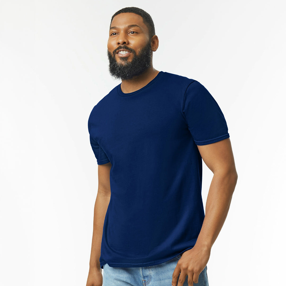 House of Uniforms The Softstyle Crew Neck Tee | Adults Gildan Navy