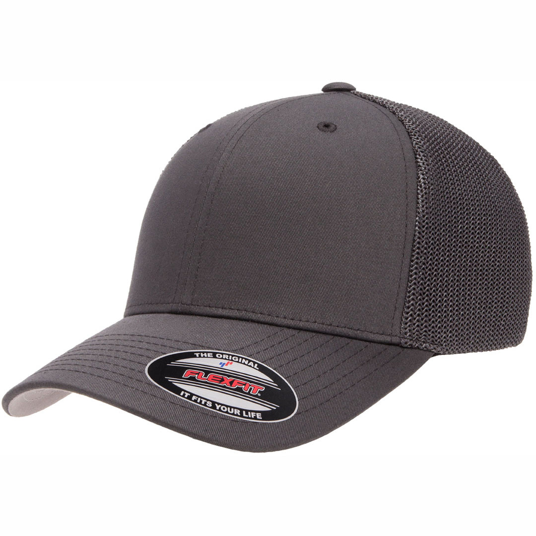House of Uniforms The Flexfit Mesh Trucker Cap Flexfit Charcoal