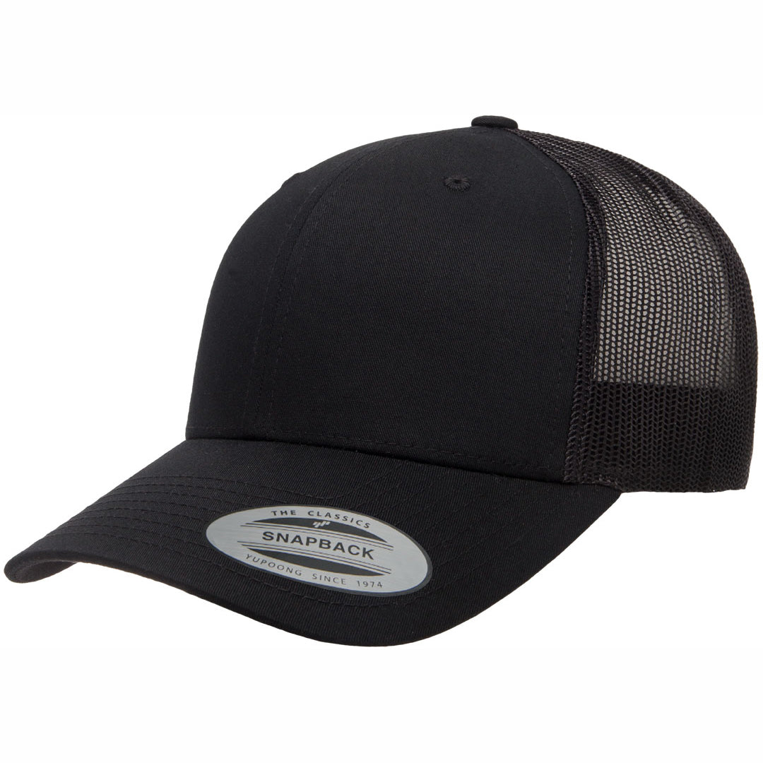 House of Uniforms The Flexfit YP Classic Retro Wade Trucker Cap Flexfit Black