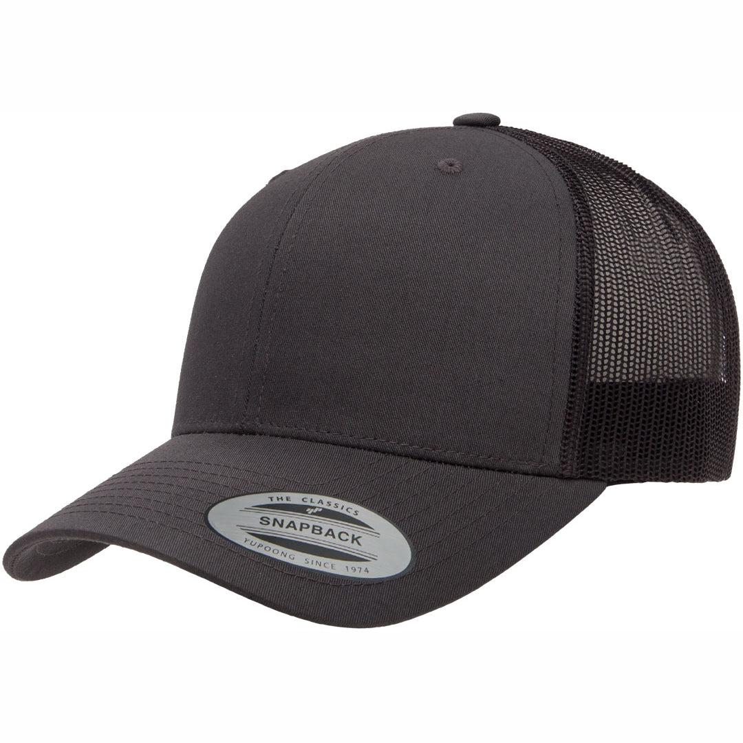 House of Uniforms The Flexfit YP Classic Retro Wade Trucker Cap Flexfit Charcoal