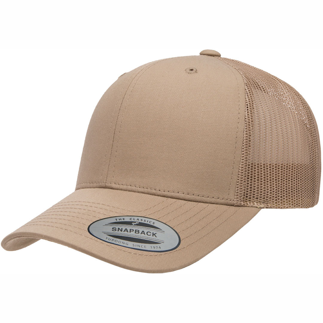 House of Uniforms The Flexfit YP Classic Retro Wade Trucker Cap Flexfit Khaki-as