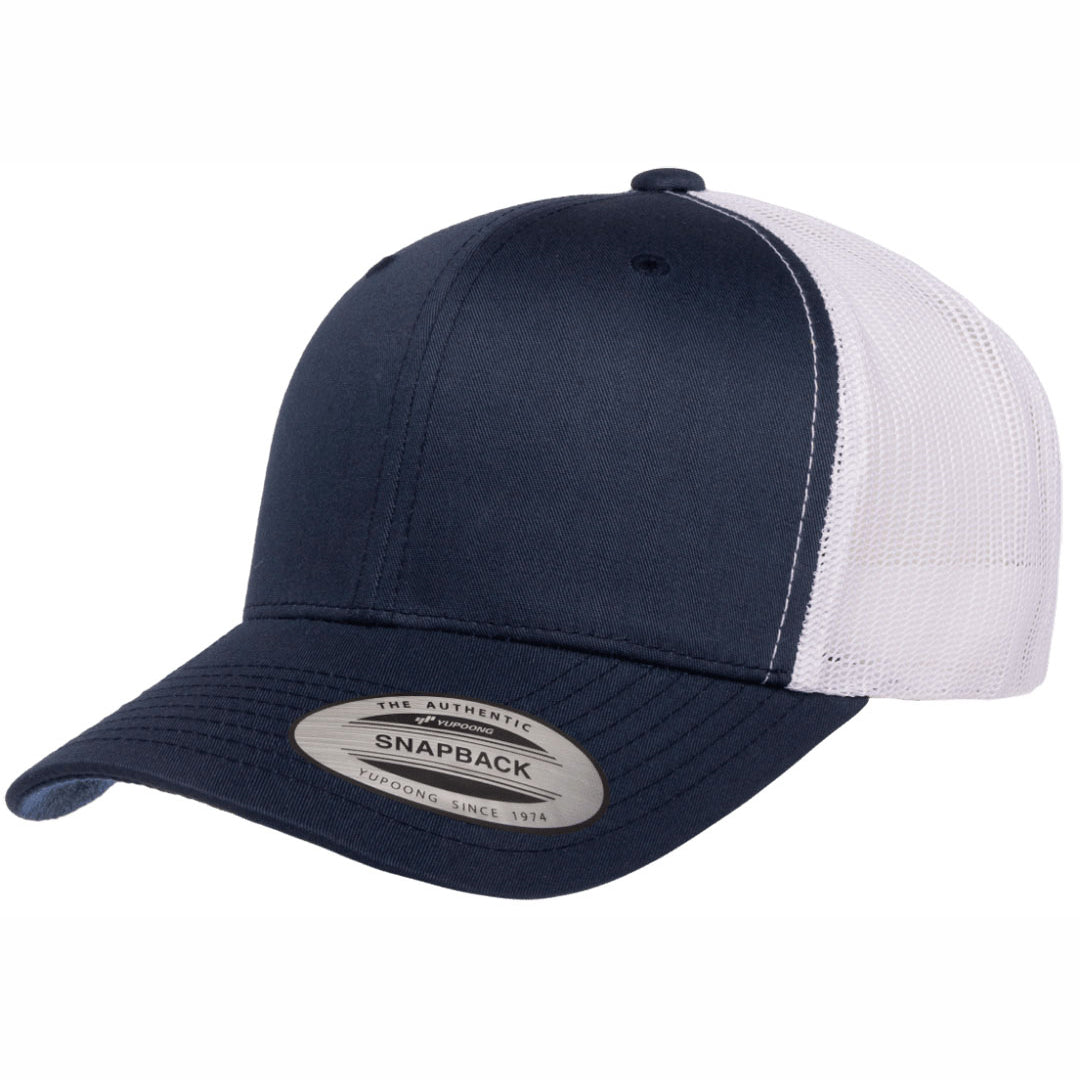 House of Uniforms The Flexfit YP Classic Retro Wade Trucker Cap Flexfit Navy/White