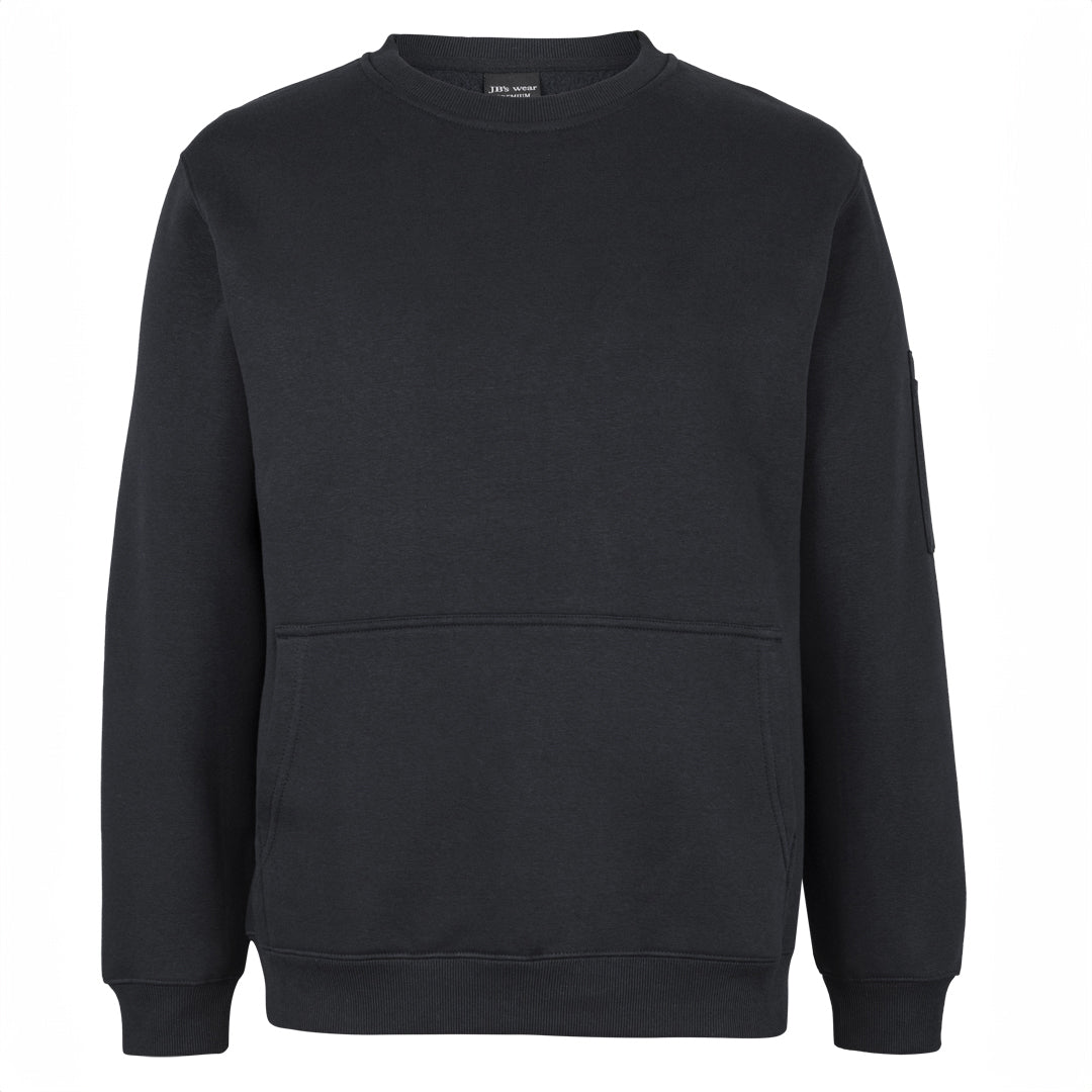 House of Uniforms The Premium Trade Crew Neck Jumper | Adults Jbs Wear Black