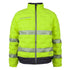 House of Uniforms The Hi Vis (D+N) Graphene Puffer Jacket | Adults Jbs Wear Lime/Charcoal