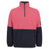 House of Uniforms The Classic Hi Vis Polar Fleece Jumper | Adults Jbs Wear Pink/Navy