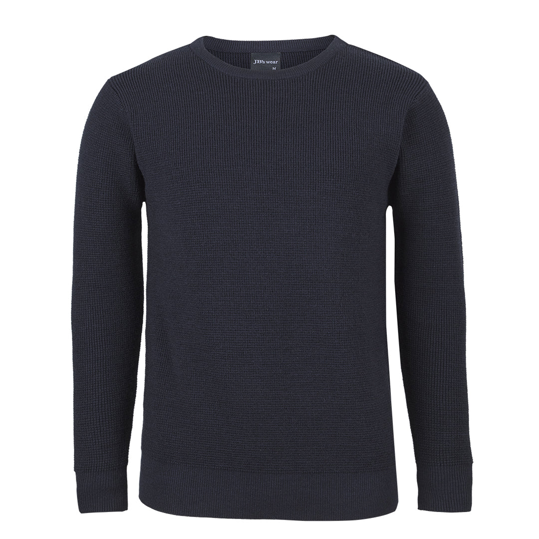 House of Uniforms The Chunky Crew Neck Jumper | Adults Jbs Wear Navy