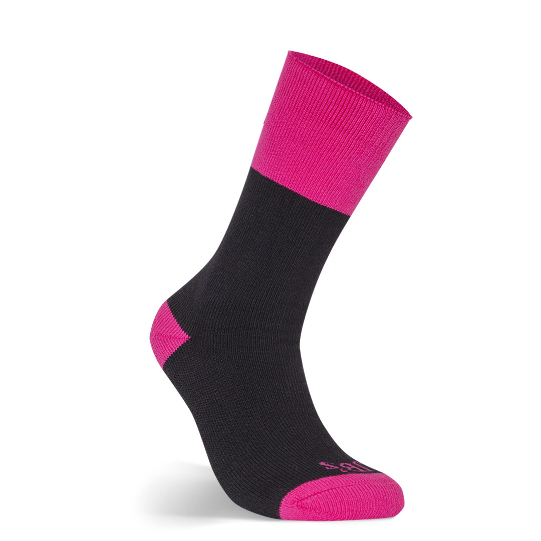 House of Uniforms The Ultra Thick Bamboo Work Sock | Ladies Jbs Wear Black/Pink