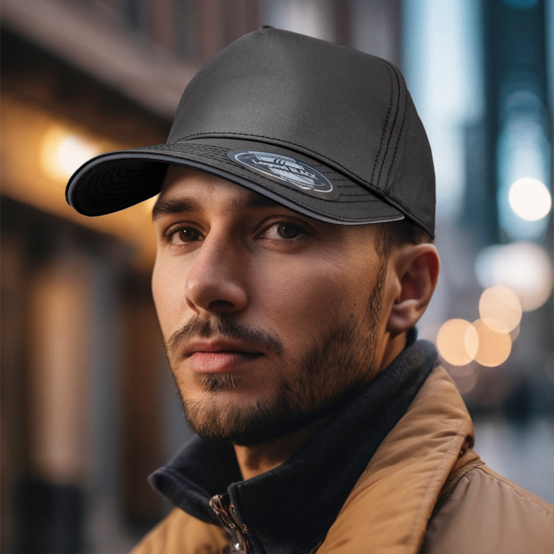 House of Uniforms The Harley 5 Panel Cap Legend Black