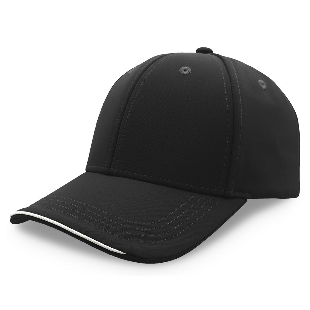 House of Uniforms The Streamliner Cap | 6 Panel Legend Black Black/White