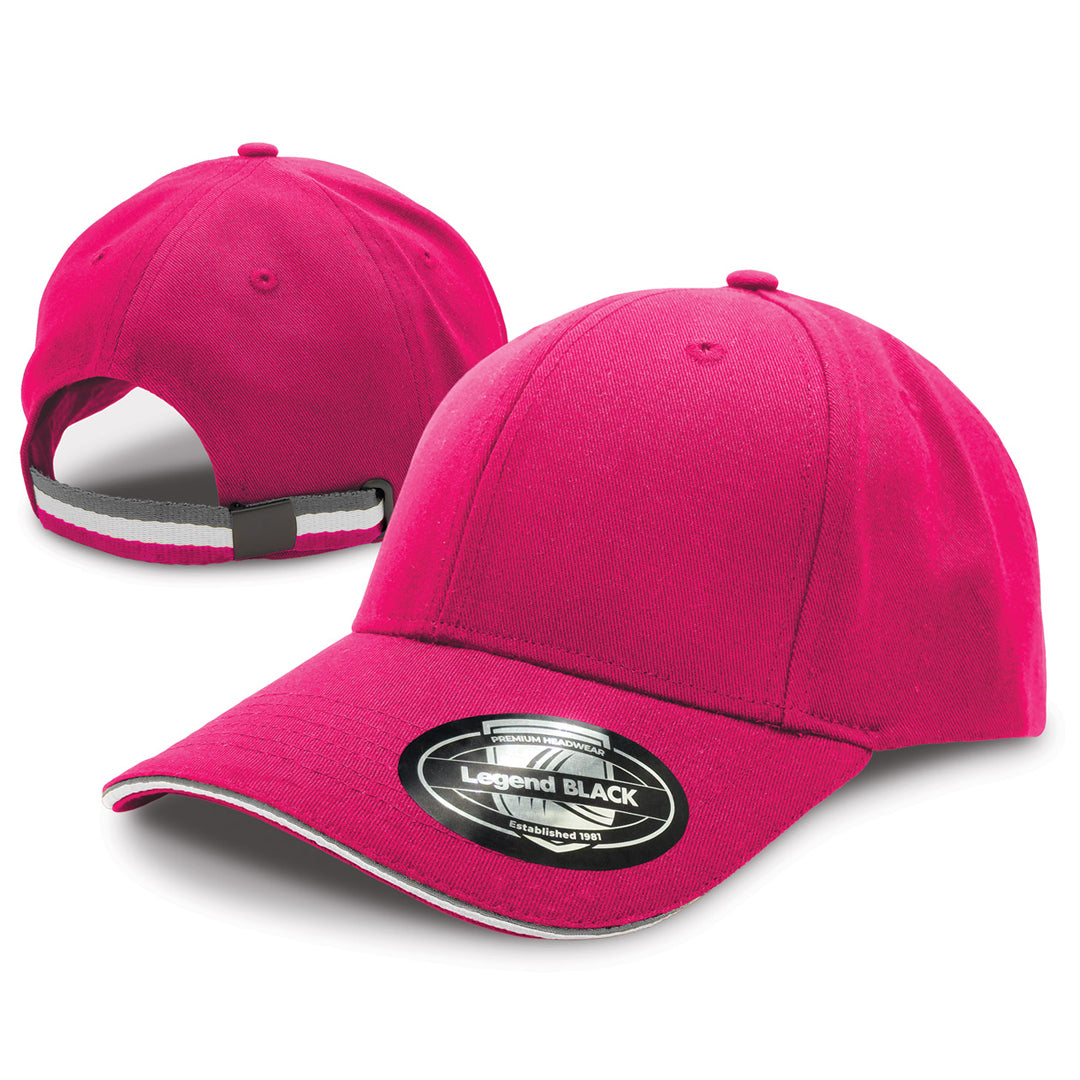 House of Uniforms The San Marino Cap Legend Black Hot Pink/Grey