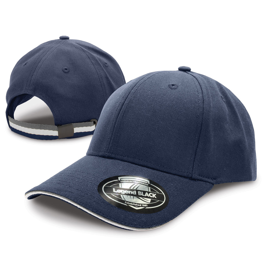 House of Uniforms The San Marino Cap Legend Black Navy/Grey
