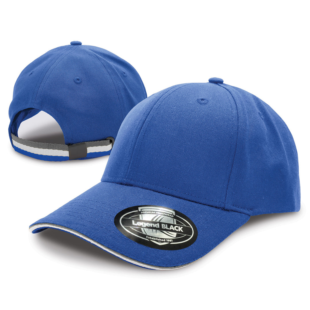 House of Uniforms The San Marino Cap Legend Black Royal/Grey
