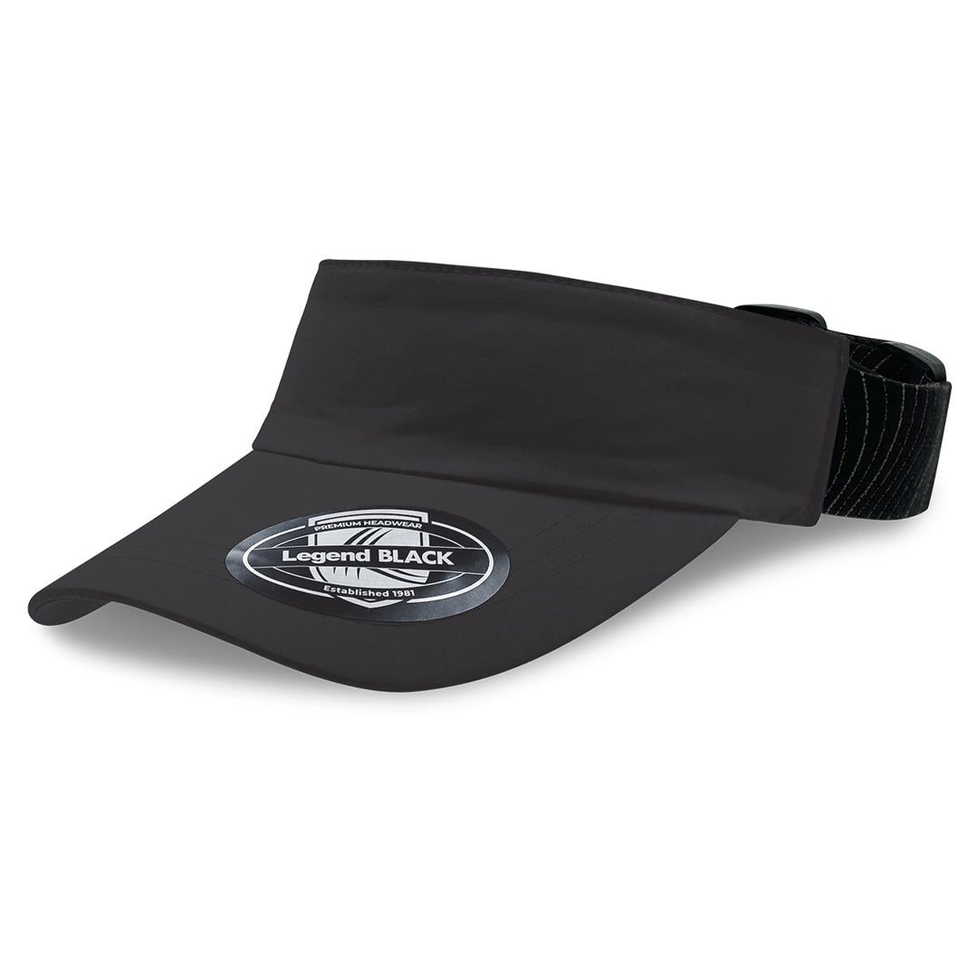 House of Uniforms The Altitude Sports Visor Legend Black Black