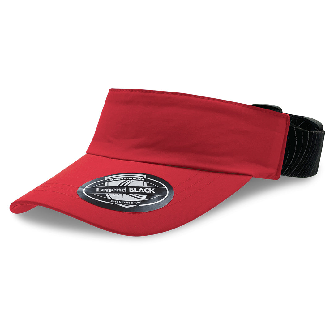 House of Uniforms The Altitude Sports Visor Legend Black Red
