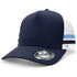 House of Uniforms The Striped Trucker Cap Legend Black Navy/White/Sky