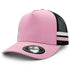 House of Uniforms The Striped Trucker Cap Legend Black Pink/Black/White