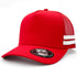 House of Uniforms The Striped Trucker Cap Legend Black Red/Red/White