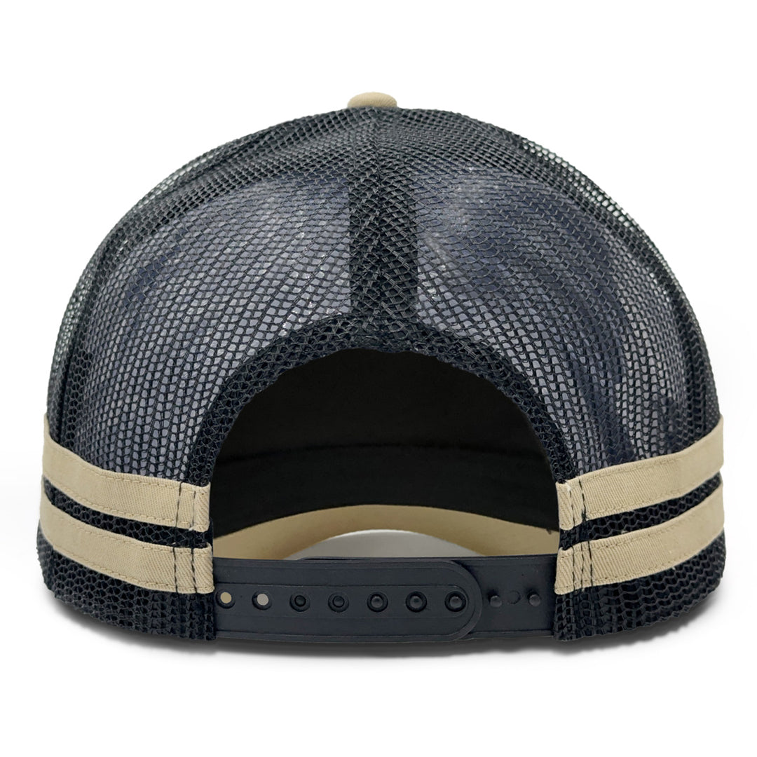 House of Uniforms The Striped Trucker Cap Legend Black