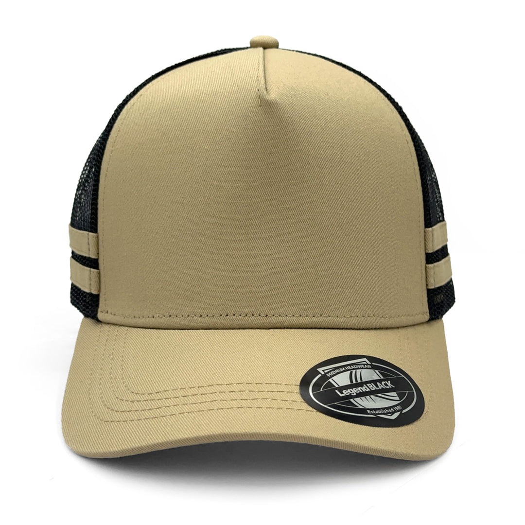 House of Uniforms The Striped Trucker Cap Legend Black