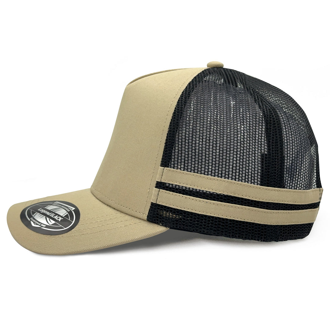 House of Uniforms The Striped Trucker Cap Legend Black