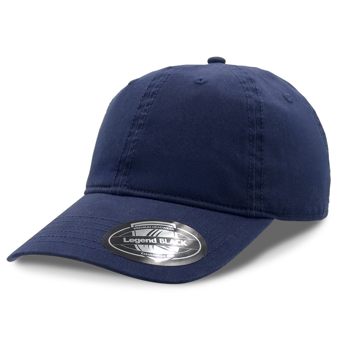 House of Uniforms The Nomad Dad Cap | 6 Panel Legend Black Navy