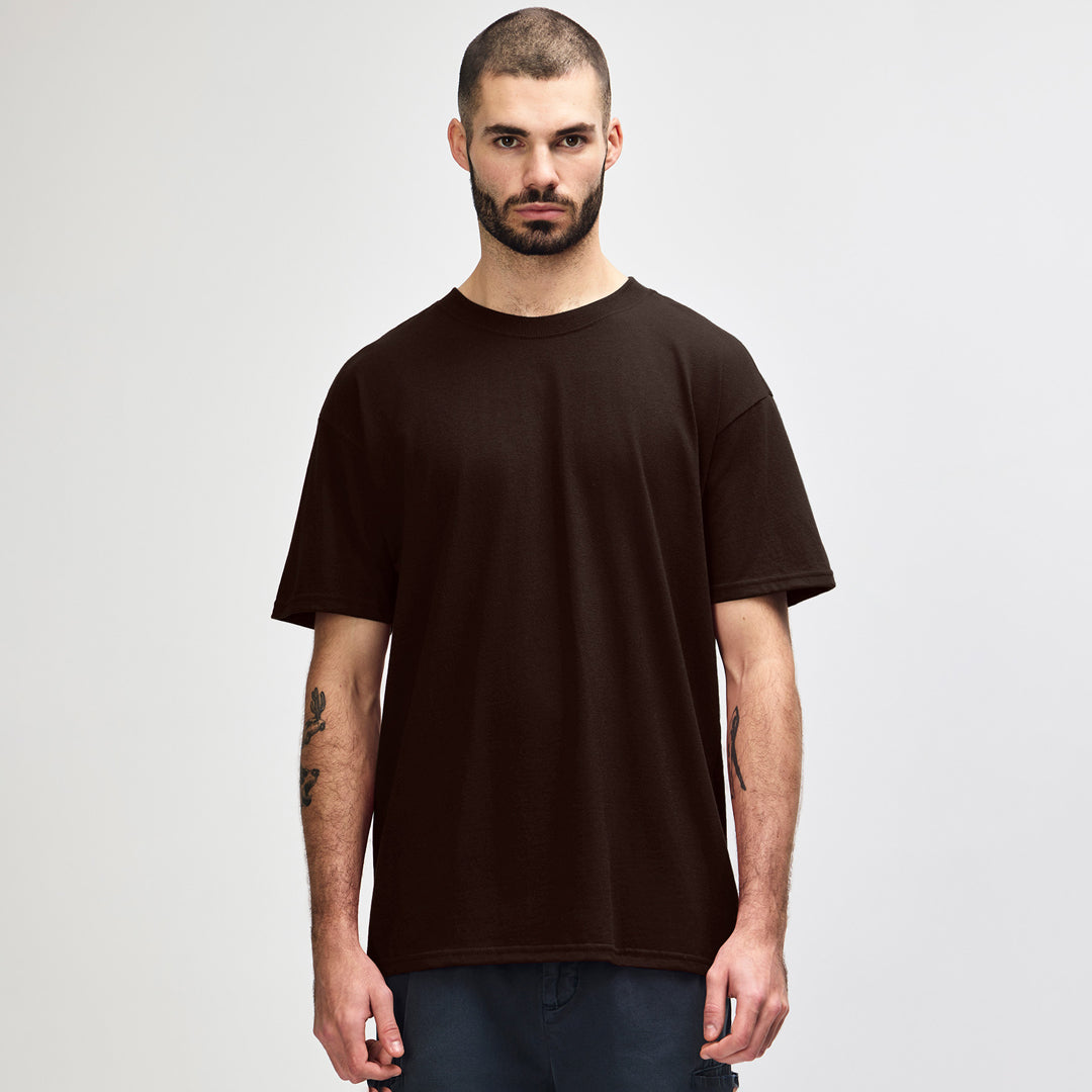 House of Uniforms The Hammer Boxy Tee | Adults Gildan Chocolate