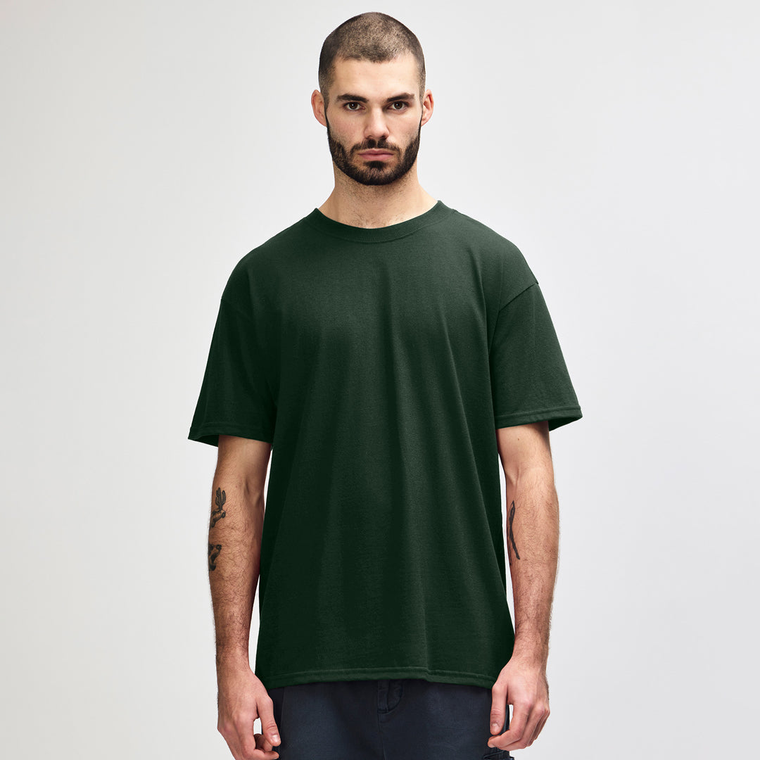 House of Uniforms The Hammer Boxy Tee | Adults Gildan Forest Green