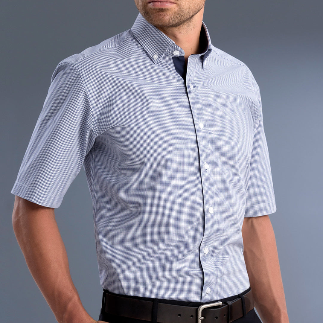 House of Uniforms The Rialto Shirt | Men | Slim Fit | Short and Long Sleeve John Kevin Navy