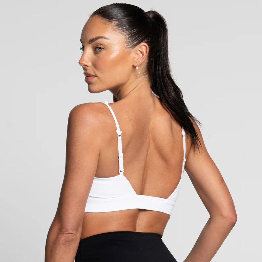 House of Uniforms The Tara Cross Back Crop Top | Ladies Active Basics