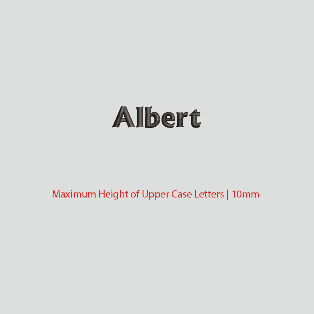 House of Uniforms Embroidery | Personal Names | Small House of Uniforms Albert
