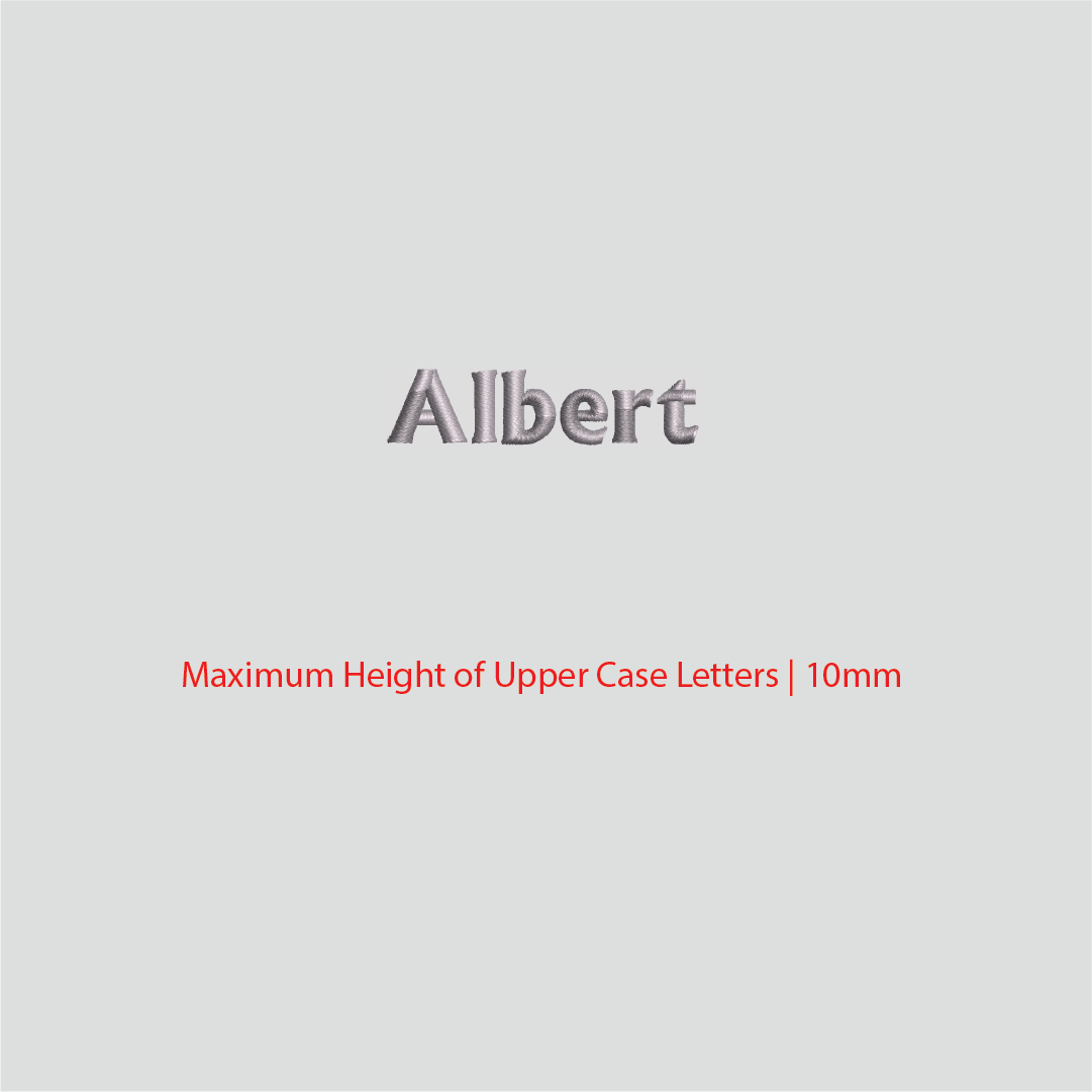 House of Uniforms Embroidery | Personal Names | Small House of Uniforms Albert