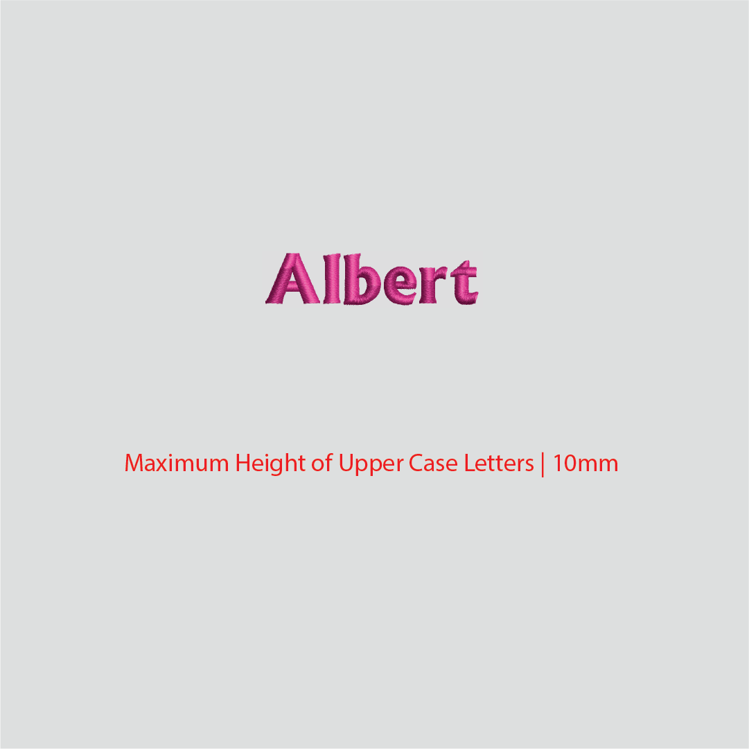 House of Uniforms Embroidery | Personal Names | Small House of Uniforms Albert