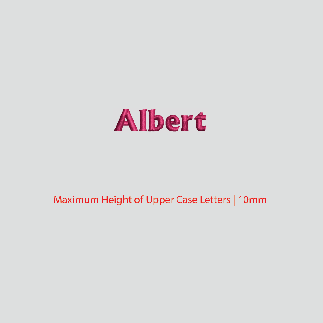 House of Uniforms Embroidery | Personal Names | Small House of Uniforms Albert