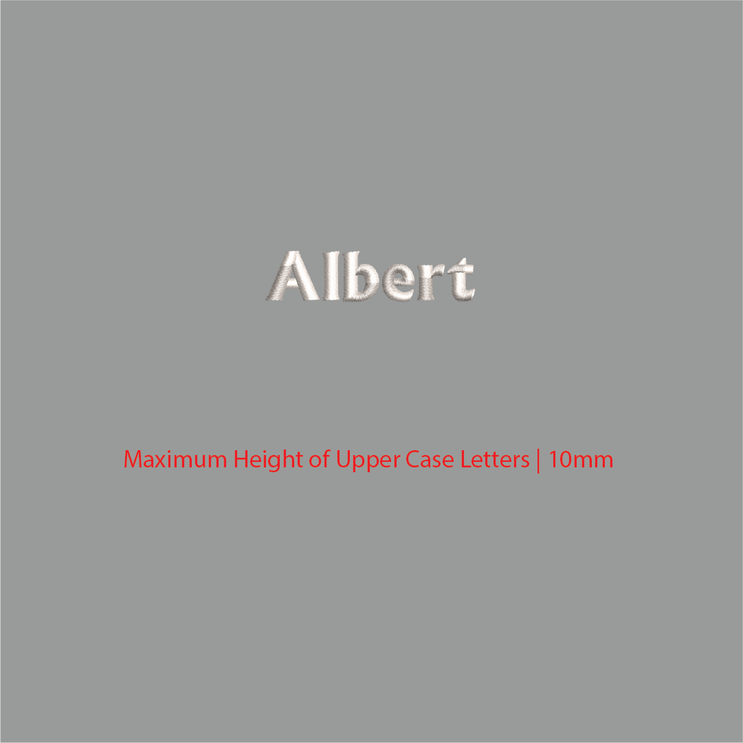 House of Uniforms Embroidery | Personal Names | Small House of Uniforms Albert