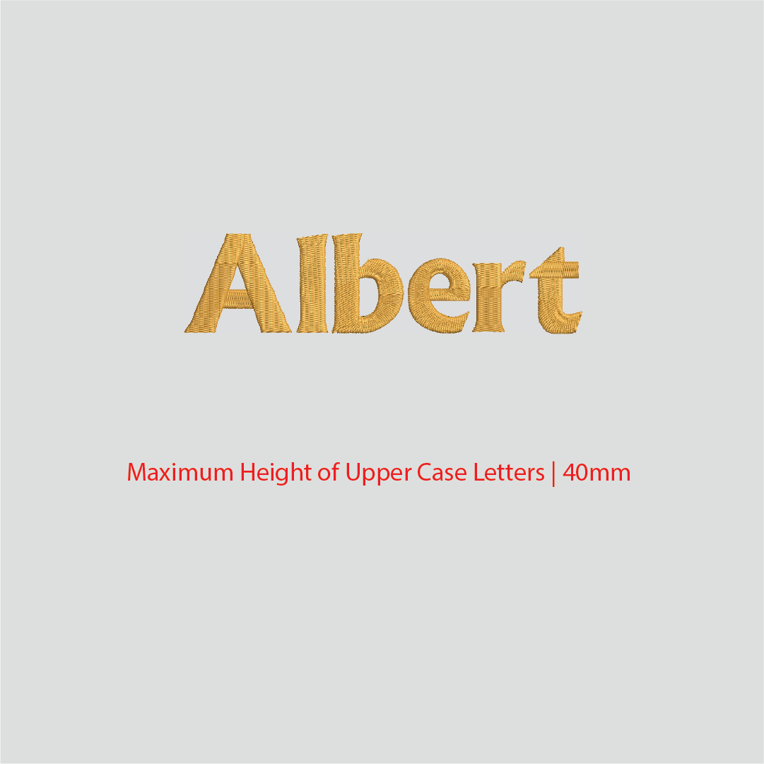 House of Uniforms Embroidery | Personal Names | Medium House of Uniforms Albert