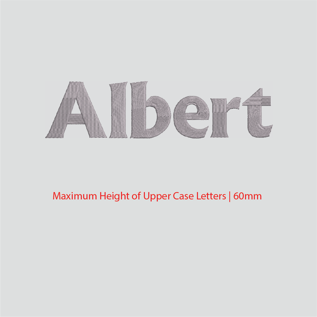 House of Uniforms Embroidery | Personal Names | Large House of Uniforms Albert