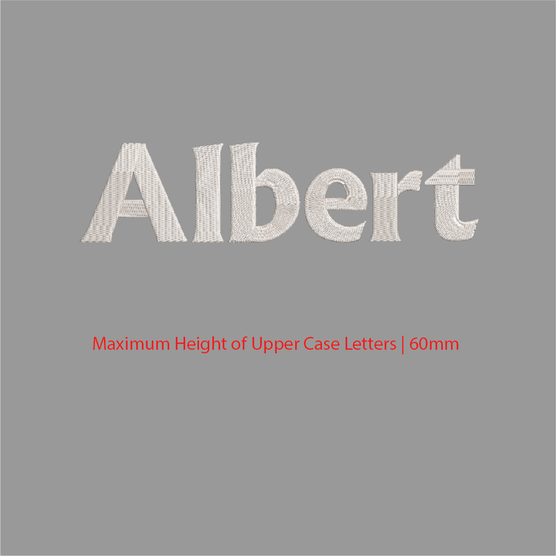 House of Uniforms Embroidery | Personal Names | Large House of Uniforms Albert