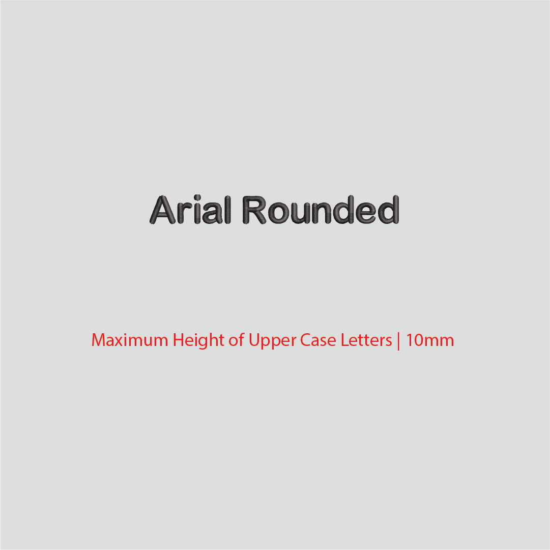 House of Uniforms Embroidery | Personal Names | Small House of Uniforms Arial Rounded