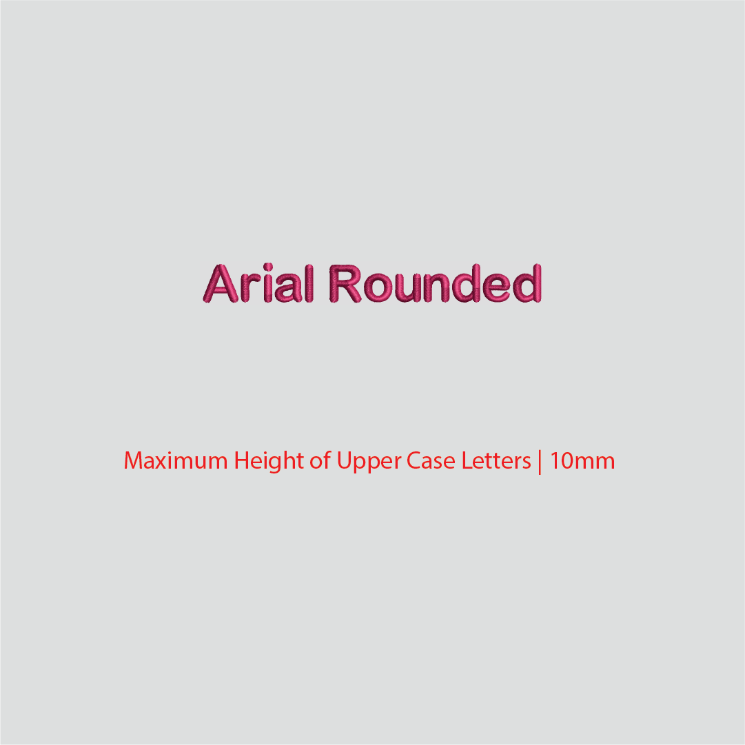 House of Uniforms Embroidery | Personal Names | Small House of Uniforms Arial Rounded
