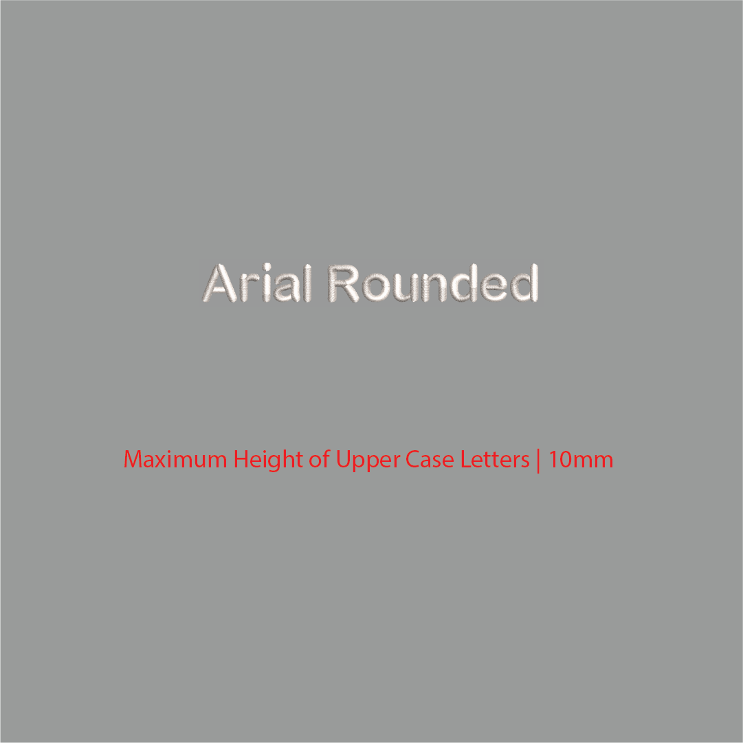 House of Uniforms Embroidery | Personal Names | Small House of Uniforms Arial Rounded