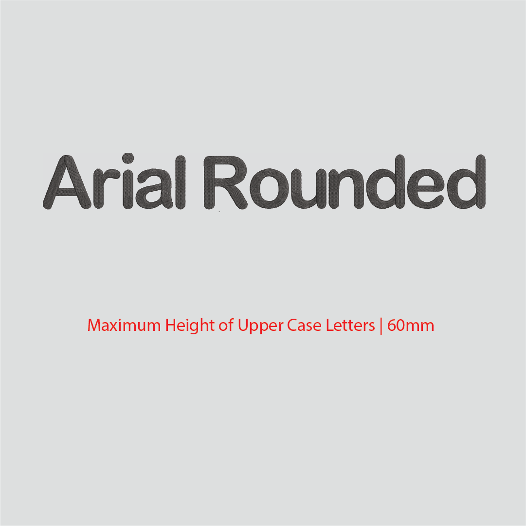 House of Uniforms Embroidery | Personal Names | Large House of Uniforms Arial Rounded