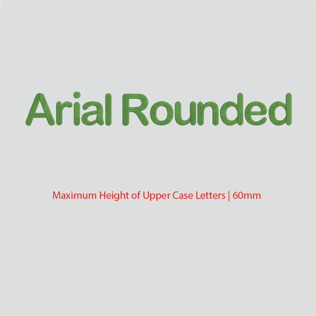 House of Uniforms Embroidery | Personal Names | Large House of Uniforms Arial Rounded