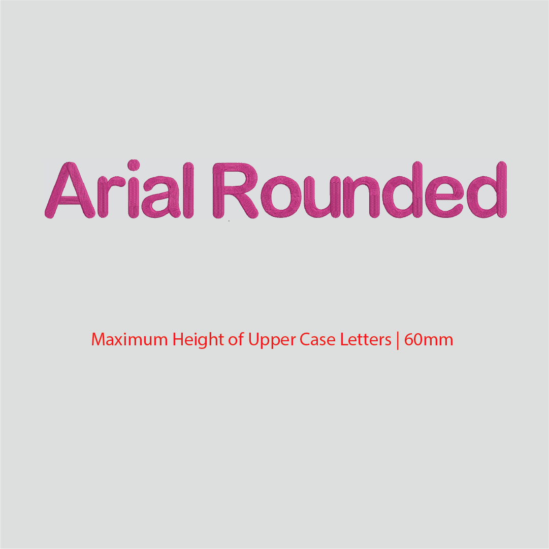 House of Uniforms Embroidery | Personal Names | Large House of Uniforms Arial Rounded