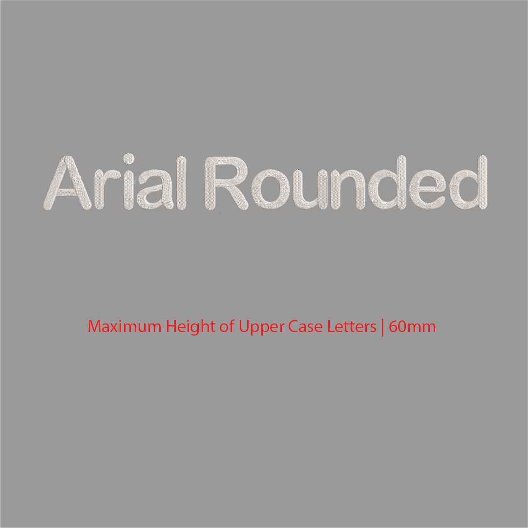 House of Uniforms Embroidery | Personal Names | Large House of Uniforms Arial Rounded