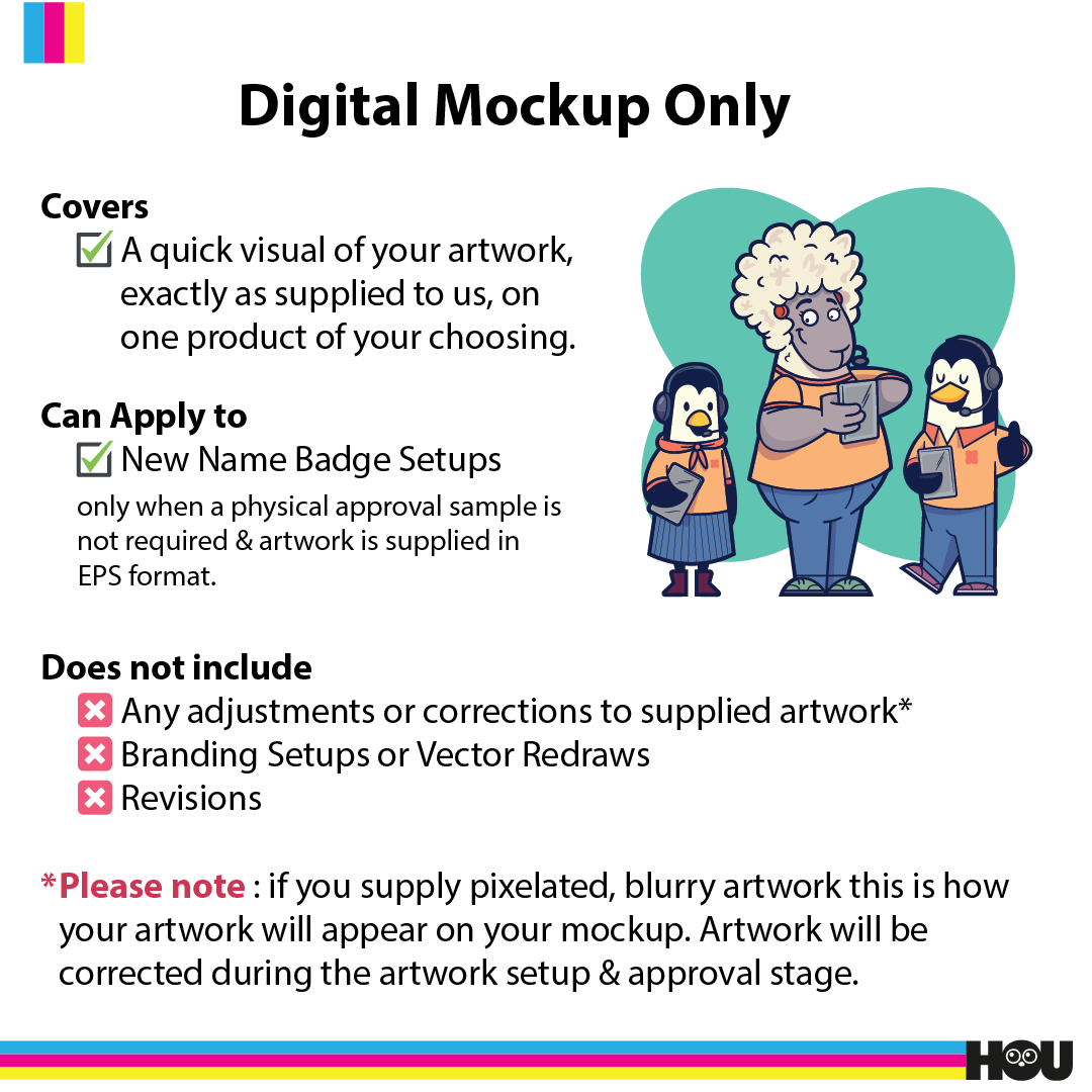 House of Uniforms Branding Setup Fees House of Uniforms 1 New Digital Mockup Only