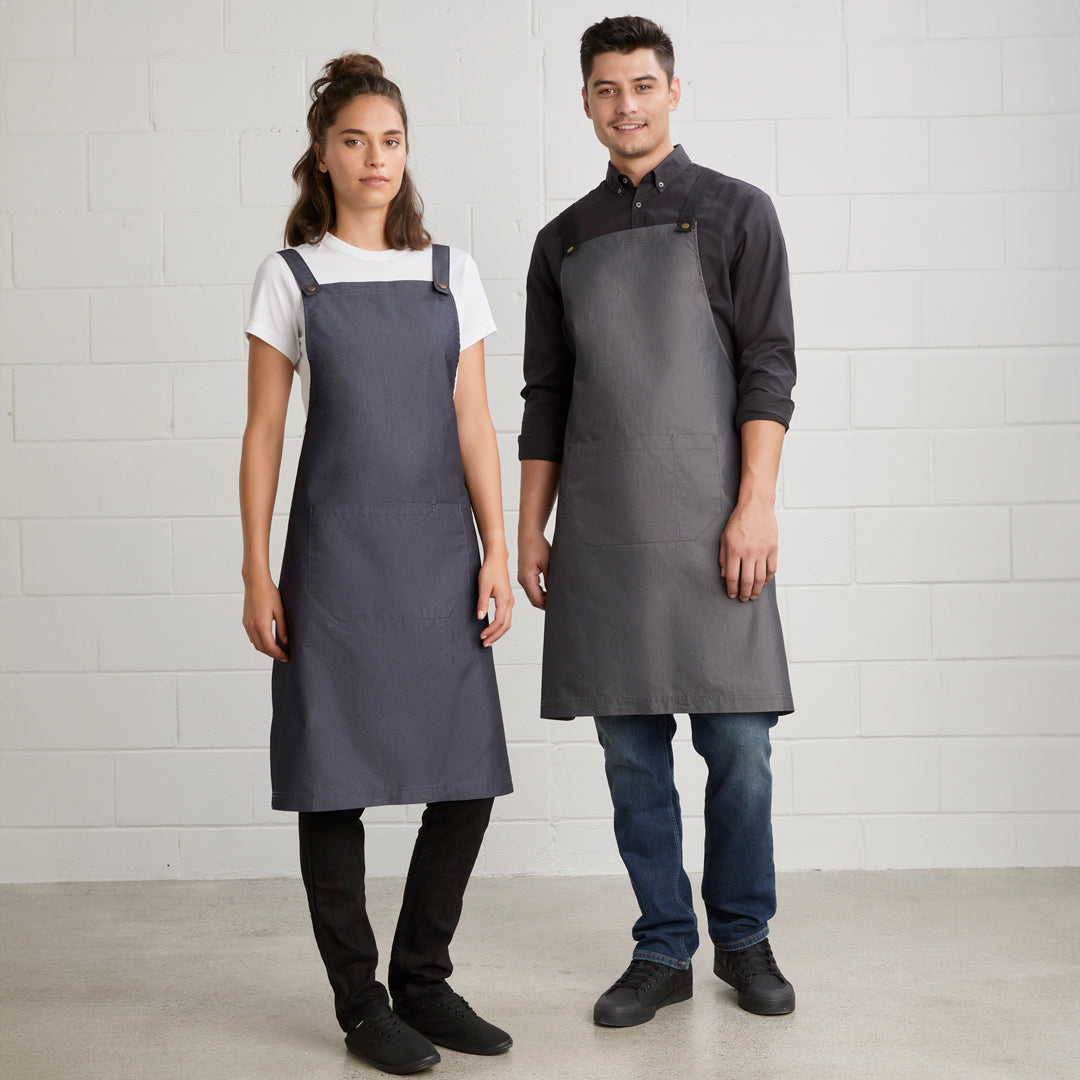 House of Uniforms The Urban Bib Apron | Adults | Cross Back Biz Collection